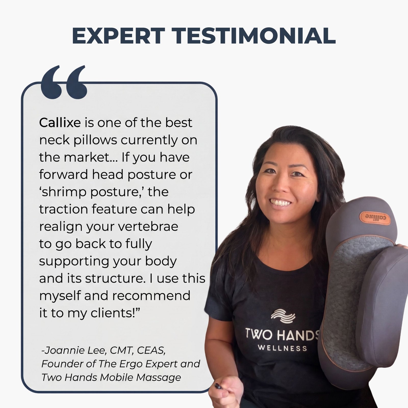 Customer using Thera Pillow